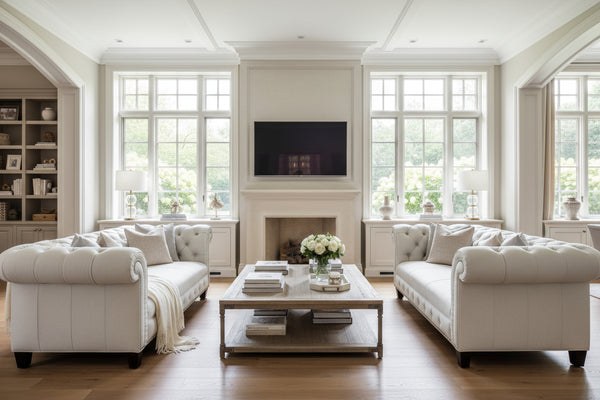 Boyd 94 Inch Chesterfield Tufted Leather Sofa W/ Tight Seat