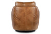 Image of Brett Pecan Leather "Quick Ship" SWIVEL Chair With Power Footrest