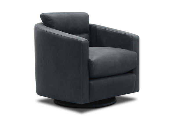 Brice Contemporary Leather SWIVEL/GLIDER Accent Chair