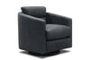 Image of Brice Contemporary Leather SWIVEL/GLIDER Accent Chair