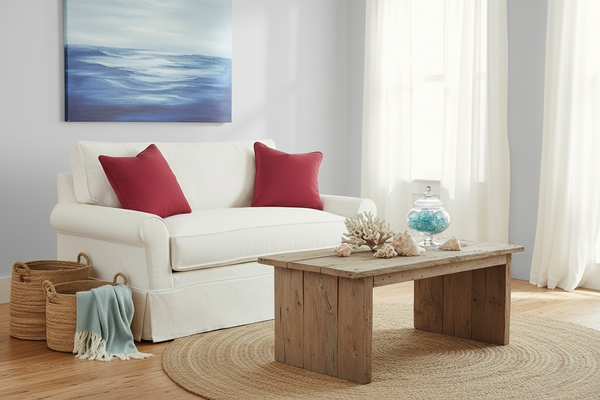 Brigid 58 Inch Slipcovered Chair And A Half Twin Sleeper