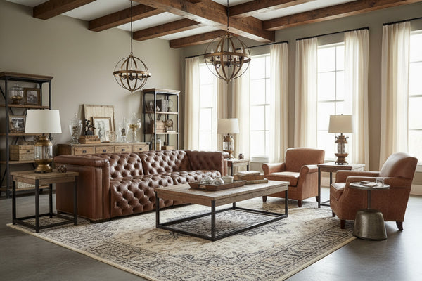 Savion Lodge Chesterfield 88 Inch "Quick Ship" Wall Hugger Power Leather Reclining Sofa