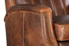 Image of Brookshire Leather Biscuit Back Tufted Recliner Chair