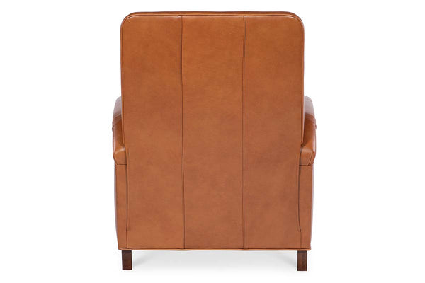 Brookshire Leather Biscuit Back Tufted Recliner Chair