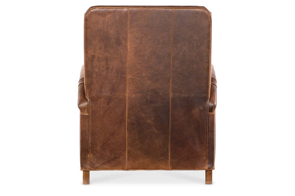Brookshire Leather Biscuit Back Tufted Recliner Chair