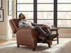Image of Brookshire Leather Biscuit Back Tufted Recliner Chair