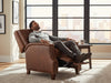 Image of Brookshire Leather Biscuit Back Tufted Recliner Chair