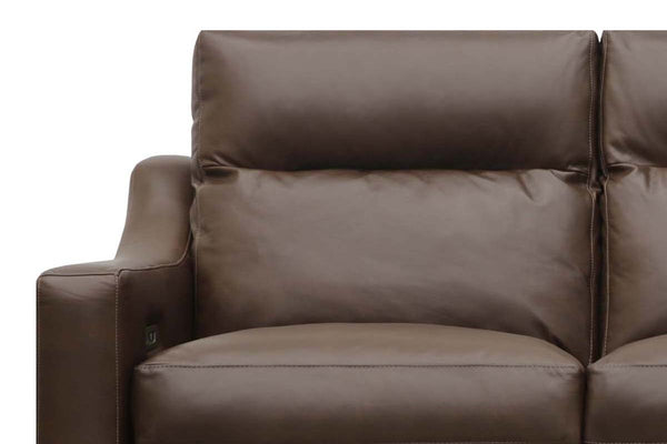 Bryer 110 Inch Power Leather WALL HUGGER THREE RECLINING SEATS Sofa