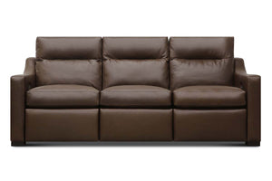 Bryer 110 Inch Power Leather WALL HUGGER THREE RECLINING SEATS Sofa