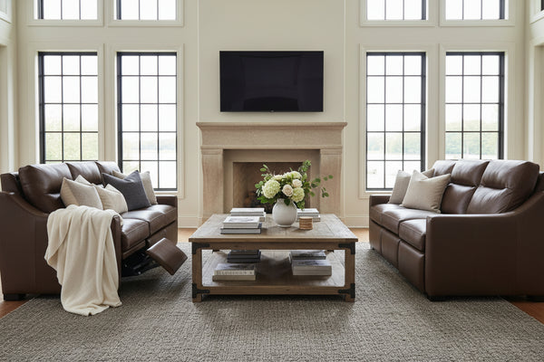 Bryer 110 Inch Power Leather WALL HUGGER THREE RECLINING SEATS Sofa