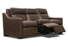 Image of Bryer 110 Inch Power Leather WALL HUGGER THREE RECLINING SEATS Sofa