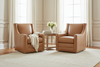 Image of Buckingham Leather SWIVEL Accent Chair