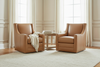 Image of Buckingham Leather SWIVEL Accent Chair