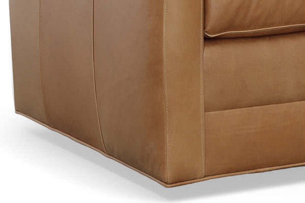 Buckingham Leather SWIVEL Accent Chair