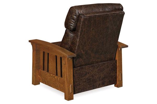 Burrow "Wall Hugger" Mission Style Leather Reclining Chair