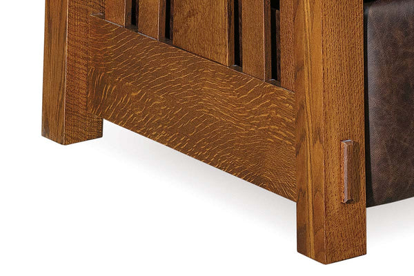 Burrow "Wall Hugger" Mission Style Leather Reclining Chair