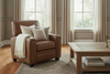 Image of Burton Square Leather Tight Back Recliner