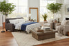 Image of Burton 81 Inch Leather Queen Tight Back Sleeper Sofa