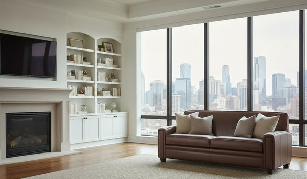 Burton 80 Inch Soho Style Two Seat Leather Sofa