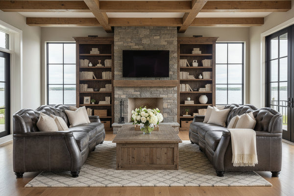 Cambridge 100 Inch Vintage Tufted Back Sofa