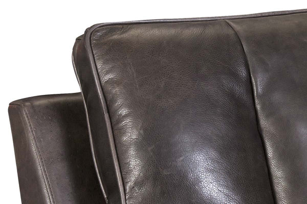 Carey "Quick Ship" Transitional Leather Channel Back Accent Chair