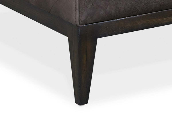 Carey "Quick Ship" Transitional Leather Channel Back Accent Chair