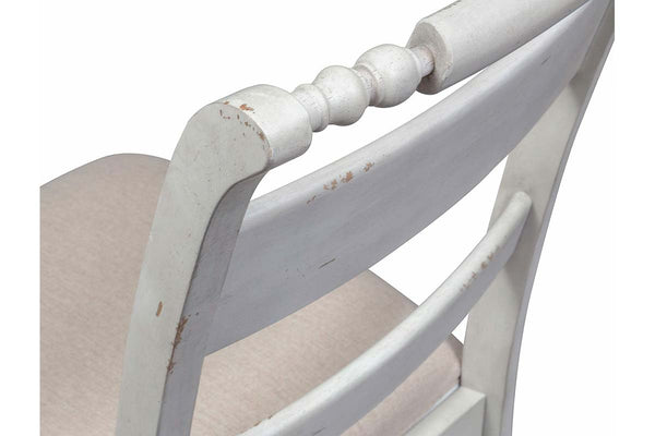 Carlee Antique Linen Modern Farmhouse 5-Piece Trestle Table Dining Set