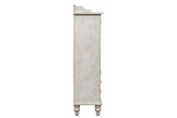 Carlee Antique Linen Modern Farmhouse Storage Dining Display Cabinet