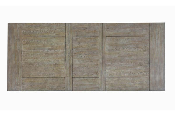 Carlee Antique Linen Modern Farmhouse 6-Piece Trestle Table Dining Set W/ Bench