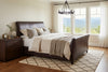 Image of Carlton "Designer Style" Leather Sleigh Style Bed