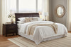 Image of Carlton "Designer Style" Leather Upholstered Sleigh Headboard