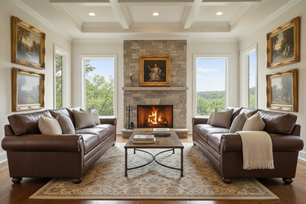 Carrigan Multi-Size Custom Deep Seat Leather Sofa