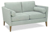 Image of Cassandra 60 Inch 8-Way Hand Tied Contemporary Fabric Loveseat With Bolster Pillows
