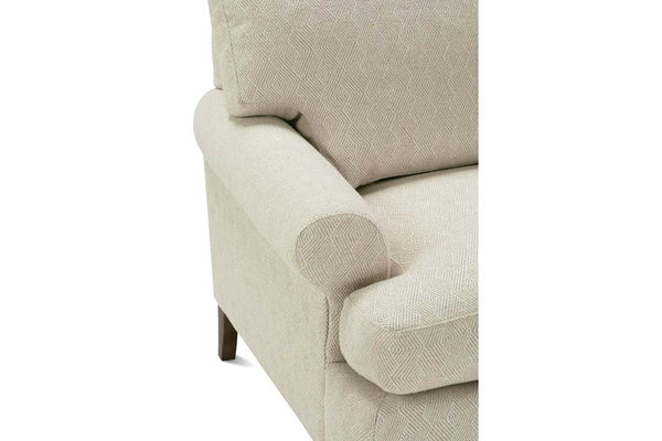 Cecily Fabric Upholstered Rolled Arm Fabric Accent Chair