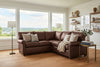 Image of Chadwick Traditional 3-Piece Leather Sectional Couch (As Configured)