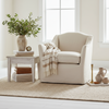 Image of Mandy Quick Ship Slipcovered Swivel Accent Chair