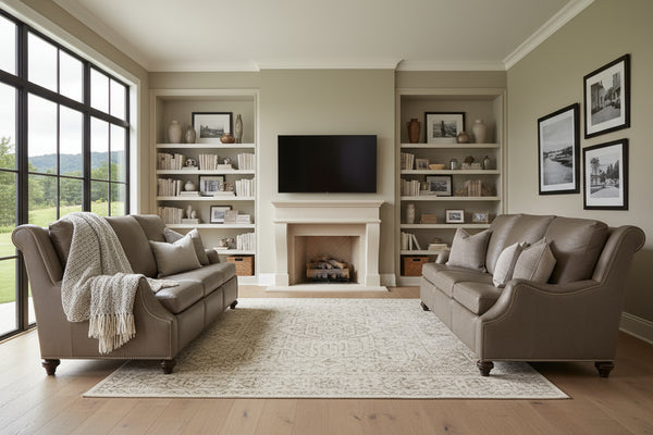 Charles Power Reclining "Wall Hugger" Leather Sofa Collection