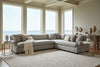 Image of Charlotte Bench Seat Rolled Arm Fabric Sectional