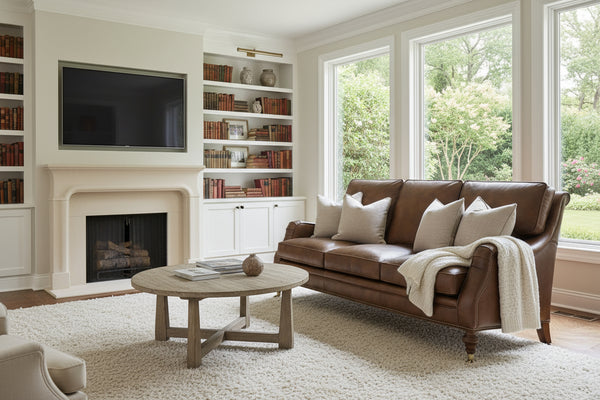 Chesapeake 78.5 Inch Leather Apartment Sofa