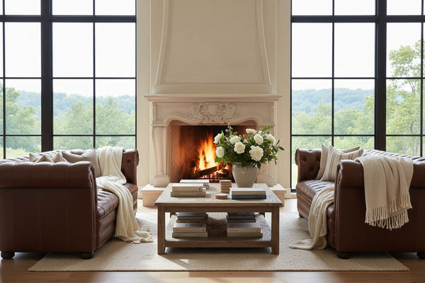 Chesterfield Tufted Leather Sofa Furniture Collection