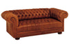 Image of Chesterfield Tufted Leather Loveseat With Nailhead Trim