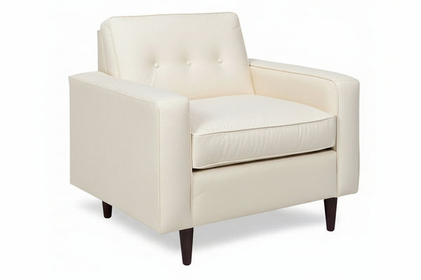 Chet Leather Mid-Century Modern Club Chair