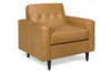 Image of Chet Leather Mid-Century Modern Club Chair