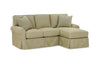 Image of Christine Small Slipcovered Reversible Chaise Queen Sleeper Sectional