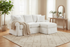 Image of Christine Small Slipcovered Sofa With Chaise Option