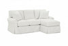 Image of Christine Slipcovered Small Sectional Sofa With Reversible Chaise