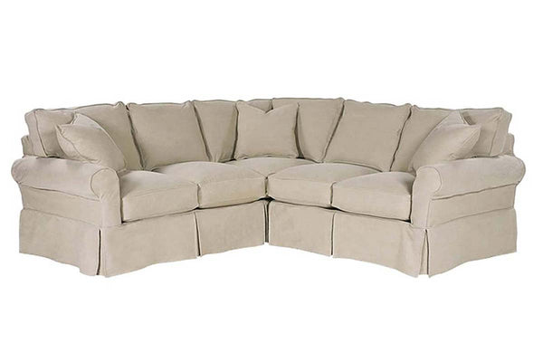 Christine Fabric Slipcovered Sectional Couch