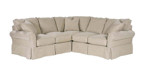 Christine 2 Piece Fabric Slipcovered Sectional (As Configured)