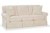 Image of Christine 84 Inch Slipcovered Traditional Sofa With Skirt