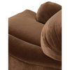 Image of Essie English Roll Arm Fabric Accent Chair